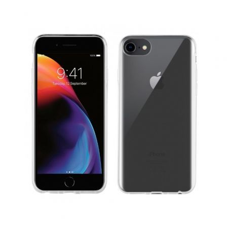 Muvit Funda Recycletek Antibacteriana Transparente para Apple iPhone SE, 7, 8